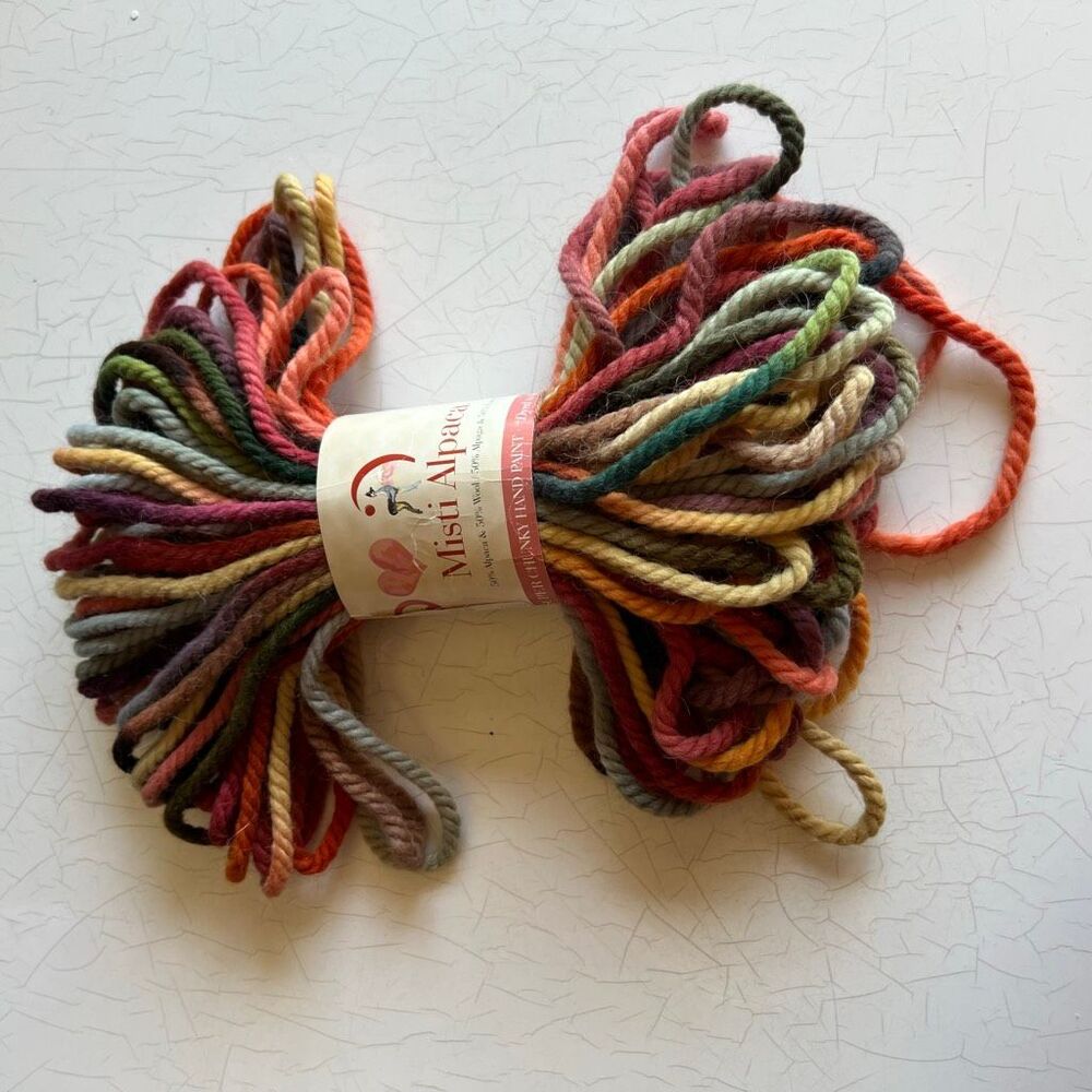 Misti alpaca 50% Baby Alpaca 50%wool multicolored rainbow Chunky 100g 55 yards s